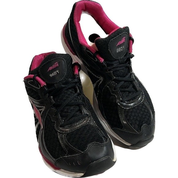 Avia  Women’s Black Pink Shock Bound Heel Ladies Sneakers Shoe Size 9 CrossFit - Picture 1 of 12